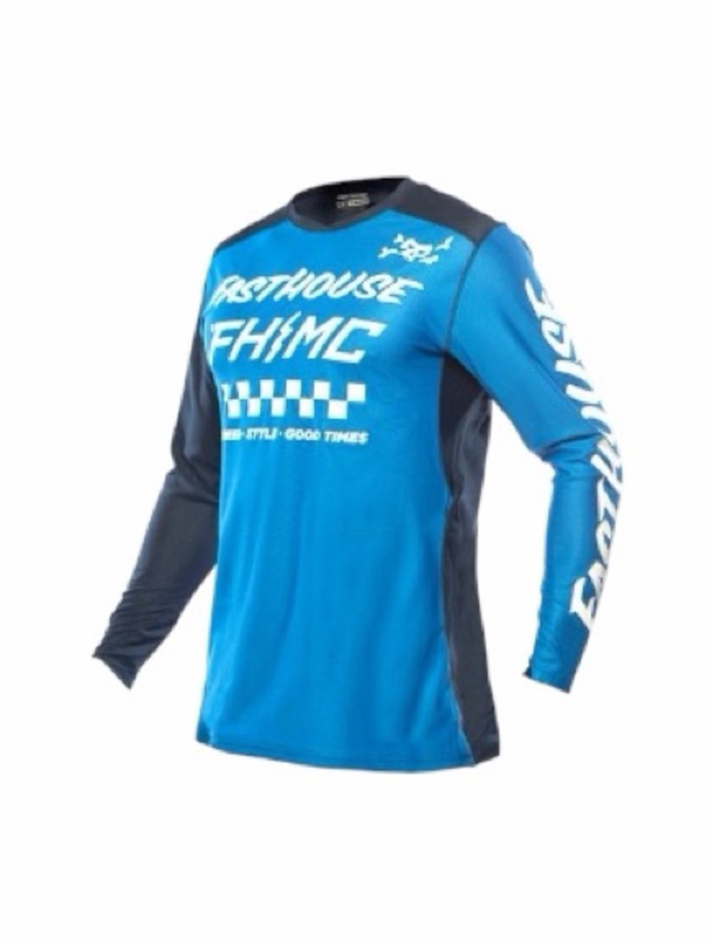 Fasthouse 2023 A/C Elrod Glory Long Sleeve MTB Moto Jersey M Electric Blue